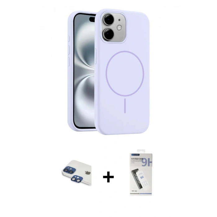 MARSİLYAN™- iPhone 11 Kılıf Yankı Form Serisi - Şeffaf Uv Polymer Nano Ekran Koruyucu + Pers Alüminyum Kamera Lens - LT