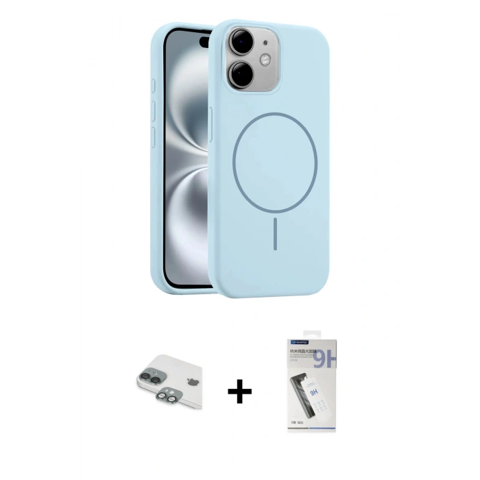MARSİLYAN™- iPhone 11 Kılıf Yankı Form Serisi - Şeffaf Uv Polymer Nano Ekran Koruyucu + Pers Alüminyum Kamera Lens - YL