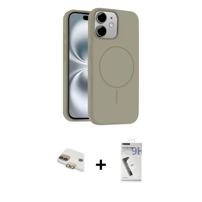 MARSİLYAN™- iPhone 11 Kılıf Yankı Form Serisi - Şeffaf Uv Polymer Nano Ekran Koruyucu + Pers Alüminyum Kamera Lens - GD