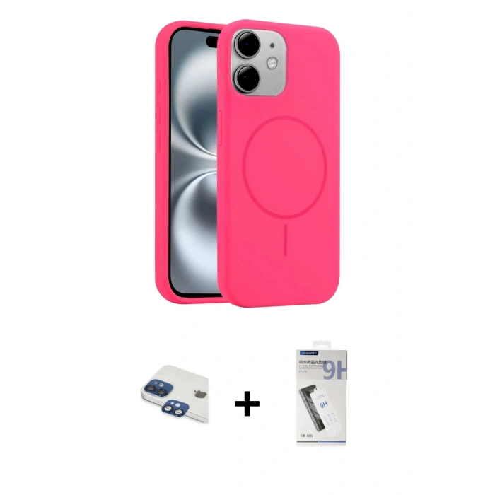 MARSİLYAN™- iPhone 11 Kılıf Yankı Form Serisi - Şeffaf Uv Polymer Nano Ekran Koruyucu + Pers Alüminyum Kamera Lens - LT