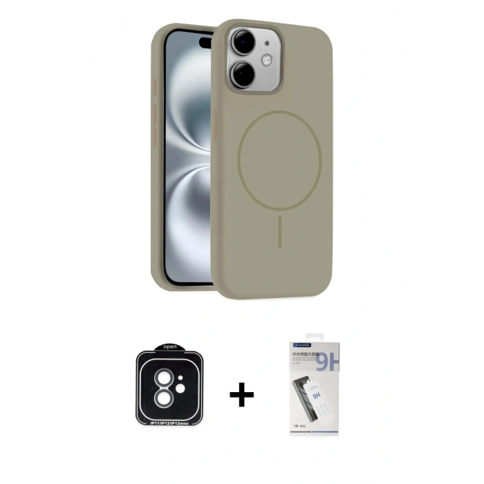 MARSİLYAN™- iPhone 11 Kılıf Yankı Form Serisi - Şeffaf Uv Polymer Nano Ekran Koruyucu + PVD Metal Kamera Lens - YL