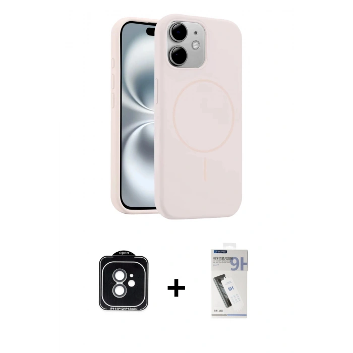 MARSİLYAN™- iPhone 11 Kılıf Yankı Form Serisi - Şeffaf Uv Polymer Nano Ekran Koruyucu + PVD Metal Kamera Lens - YL