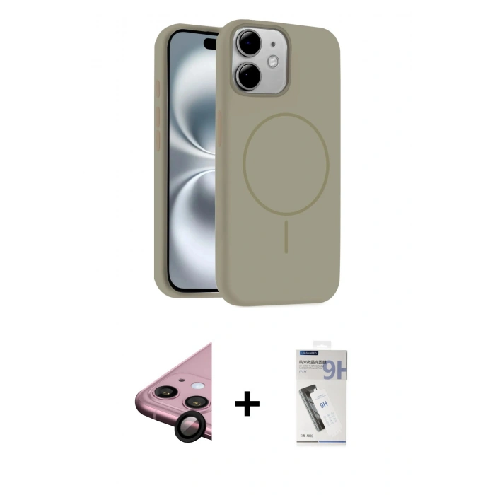 MARSİLYAN™- iPhone 11 Kılıf Yankı Form Serisi - Şeffaf Uv Polymer Nano Ekran Koruyucu + Raze Metal Kamera Lens - SH