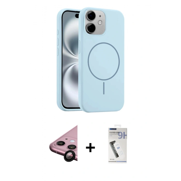 MARSİLYAN™- iPhone 11 Kılıf Yankı Form Serisi - Şeffaf Uv Polymer Nano Ekran Koruyucu + Raze Metal Kamera Lens - SH