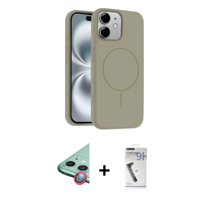 MARSİLYAN™- iPhone 11 Kılıf Yankı Form Serisi - Şeffaf Uv Polymer Nano Ekran Koruyucu + Raze Metal Kamera Lens - KI