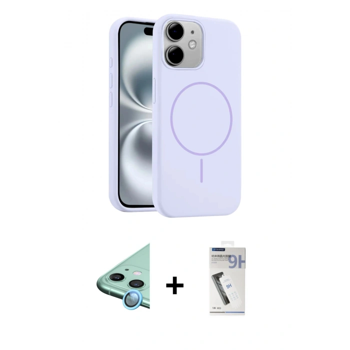 MARSİLYAN™- iPhone 11 Kılıf Yankı Form Serisi - Şeffaf Uv Polymer Nano Ekran Koruyucu + Raze Metal Kamera Lens - MI