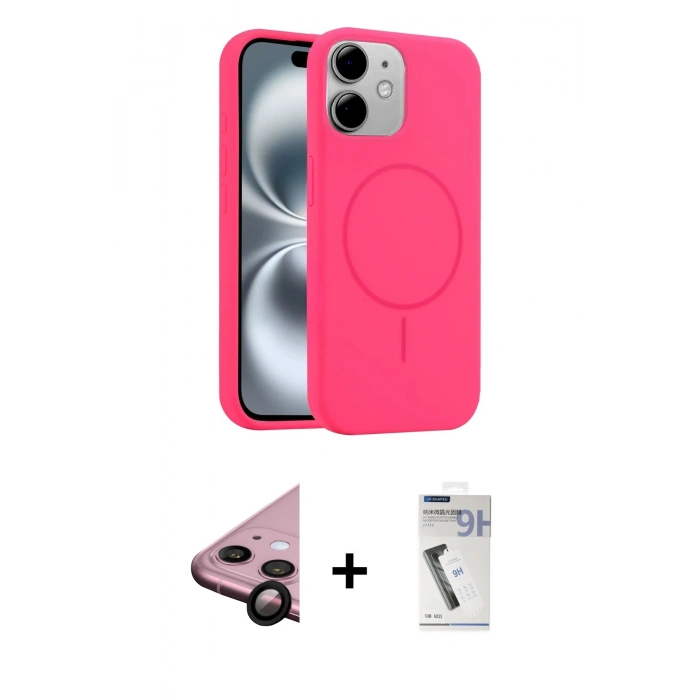 MARSİLYAN™- iPhone 11 Kılıf Yankı Form Serisi - Şeffaf Uv Polymer Nano Ekran Koruyucu + Raze Metal Kamera Lens - SH