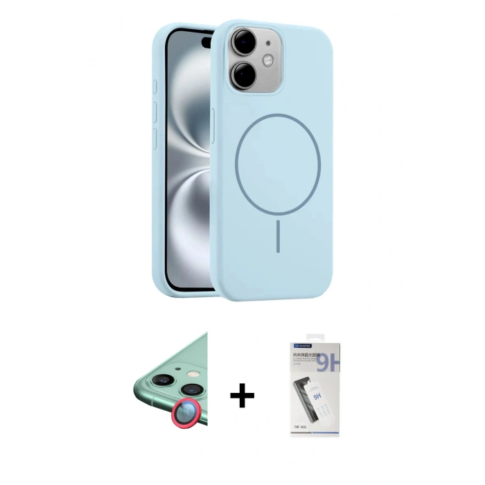 MARSİLYAN™- iPhone 11 Kılıf Yankı Form Serisi - Şeffaf Uv Polymer Nano Ekran Koruyucu + Raze Metal Kamera Lens - KI