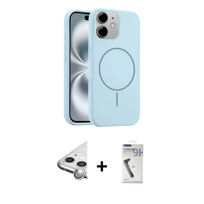 MARSİLYAN™- iPhone 11 Kılıf Yankı Form Serisi - Şeffaf Uv Polymer Nano Ekran Koruyucu + Raze Metal Kamera Lens - GS