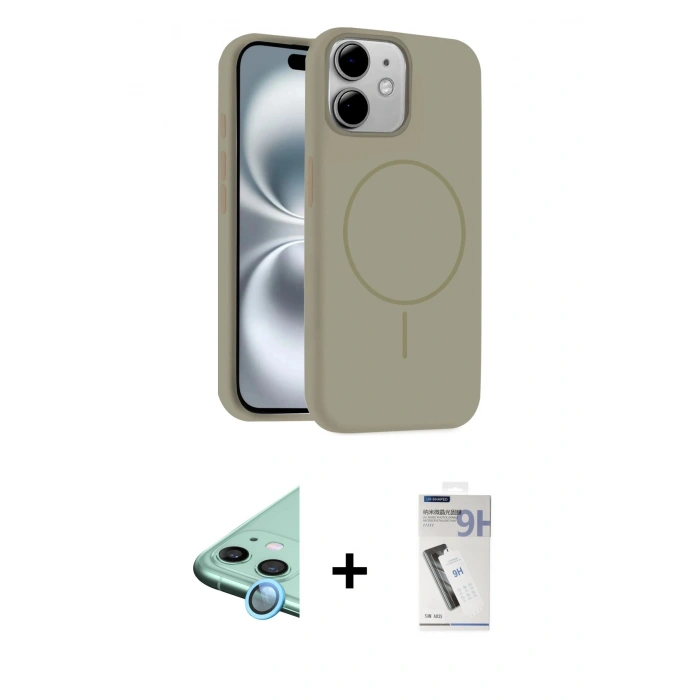 MARSİLYAN™- iPhone 11 Kılıf Yankı Form Serisi - Şeffaf Uv Polymer Nano Ekran Koruyucu + Raze Metal Kamera Lens - MI