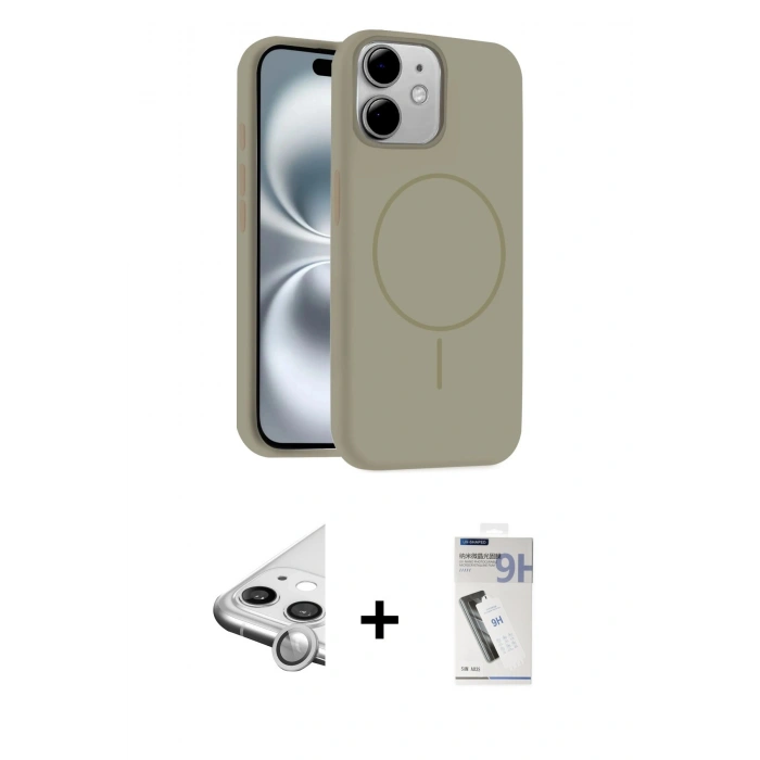 MARSİLYAN™- iPhone 11 Kılıf Yankı Form Serisi - Şeffaf Uv Polymer Nano Ekran Koruyucu + Raze Metal Kamera Lens - GS