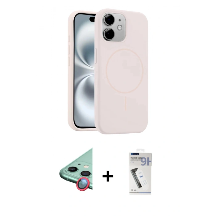 MARSİLYAN™- iPhone 11 Kılıf Yankı Form Serisi - Şeffaf Uv Polymer Nano Ekran Koruyucu + Raze Metal Kamera Lens - KI