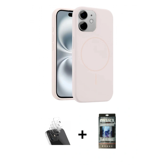 MARSİLYAN™- iPhone 11 Kılıf Yankı Form Serisi - Siyah 34D Hayalet Izgaralı Cam + Kamera Lens Koruma Cam - SF