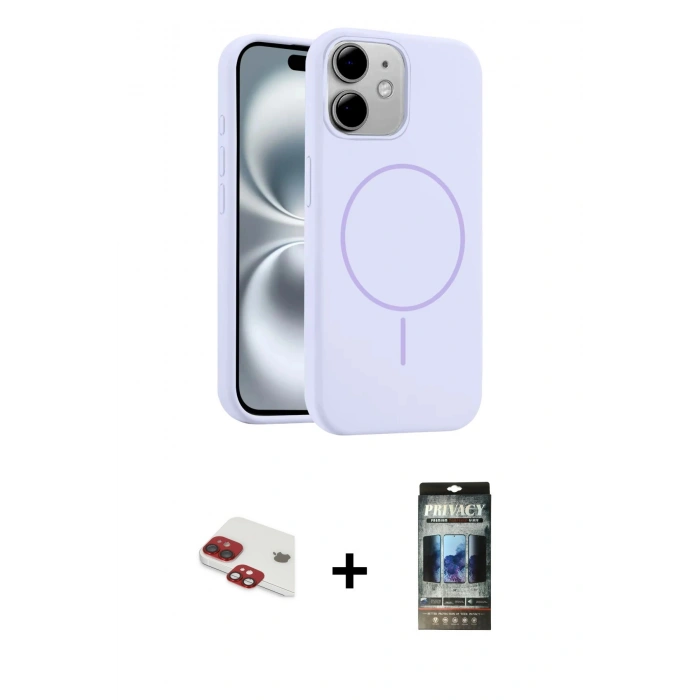 MARSİLYAN™- iPhone 11 Kılıf Yankı Form Serisi - Siyah 34D Hayalet Izgaralı Cam + Pers Alüminyum Kamera Lens - KI