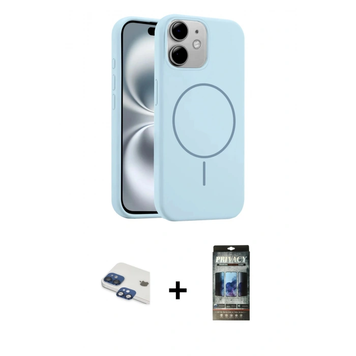 MARSİLYAN™- iPhone 11 Kılıf Yankı Form Serisi - Siyah 34D Hayalet Izgaralı Cam + Pers Alüminyum Kamera Lens - LT