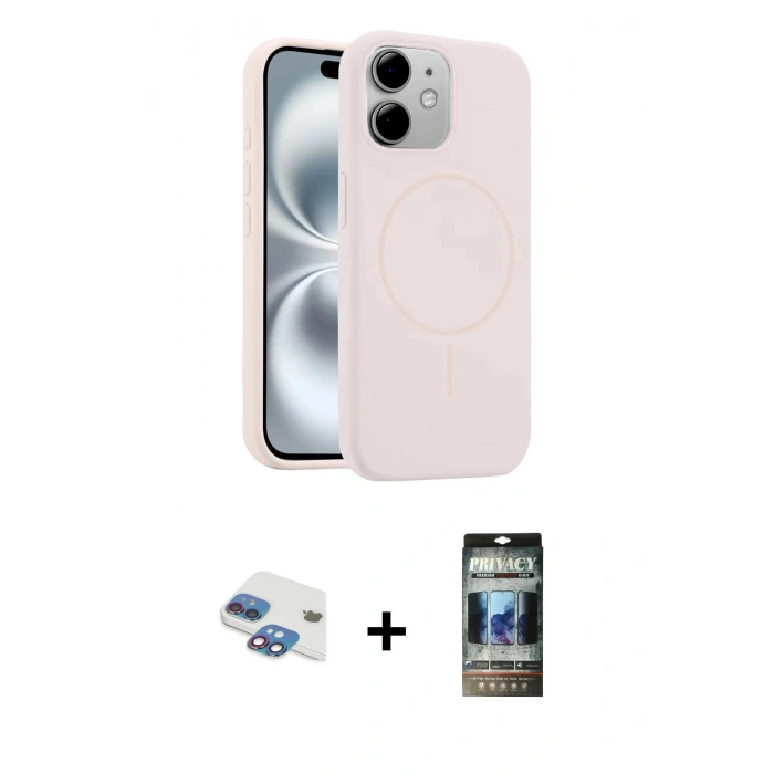 MARSİLYAN™- iPhone 11 Kılıf Yankı Form Serisi - Siyah 34D Hayalet Izgaralı Cam + Pers Alüminyum Kamera Lens - GI