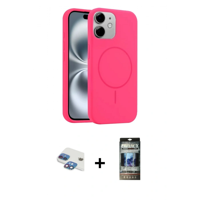 MARSİLYAN™- iPhone 11 Kılıf Yankı Form Serisi - Siyah 34D Hayalet Izgaralı Cam + Pers Alüminyum Kamera Lens - GI