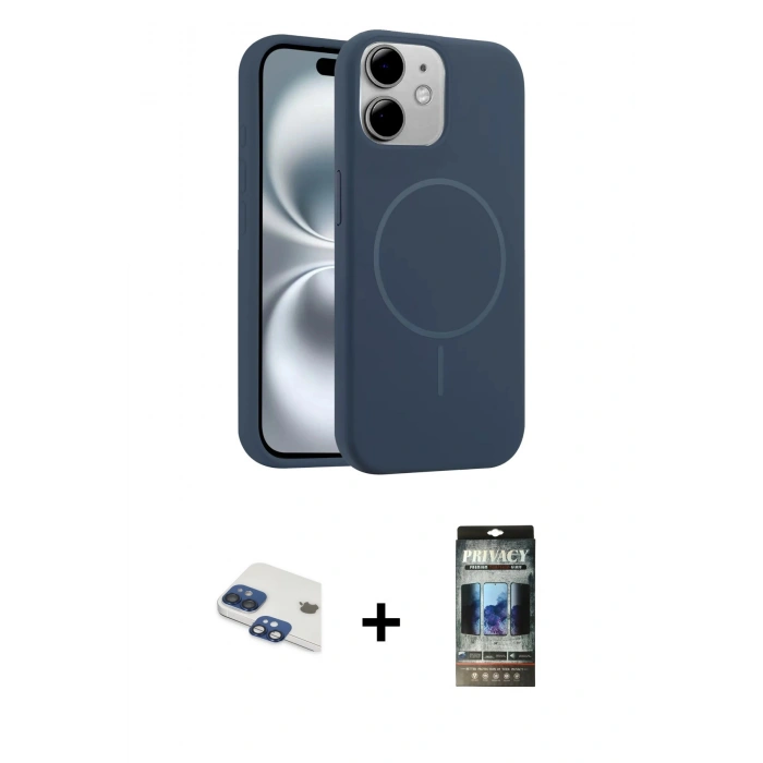 MARSİLYAN™- iPhone 11 Kılıf Yankı Form Serisi - Siyah 34D Hayalet Izgaralı Cam + Pers Alüminyum Kamera Lens - LT