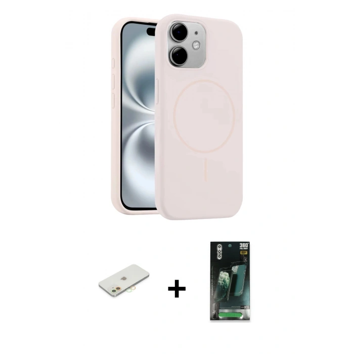 MARSİLYAN™- iPhone 11 Kılıf Yankı Form Serisi - Siyah 360 Mat Full Body Arka Koruyucu + Renkli Kamera Lens Koruma Cam - TU