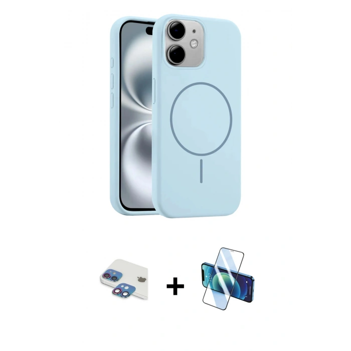 MARSİLYAN™- iPhone 11 Kılıf Yankı Form Serisi - Siyah 3D Antistatik Cam Ekran Koruyucu + Pers Alüminyum Kamera Lens - GI