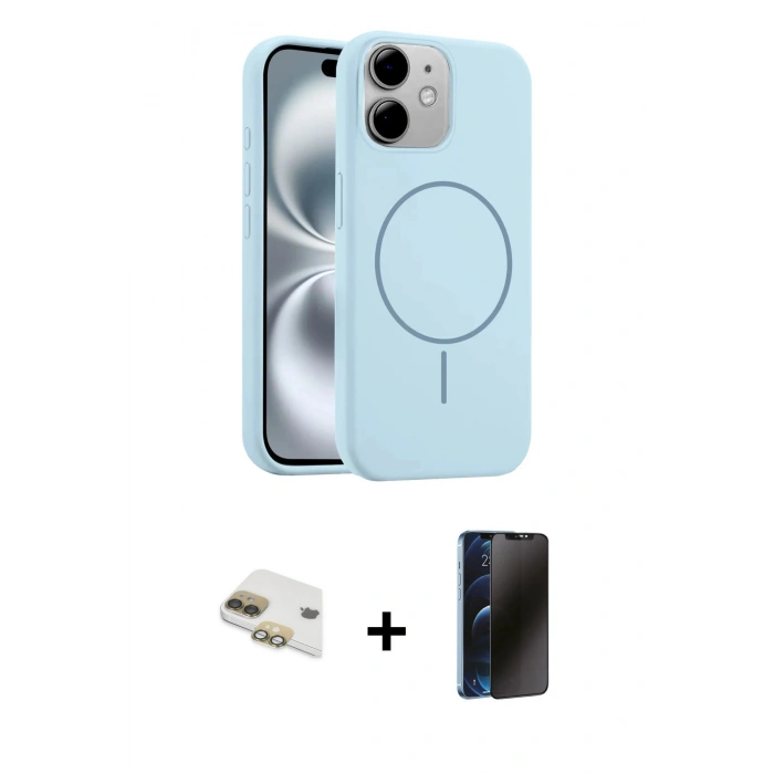 MARSİLYAN™- iPhone 11 Kılıf Yankı Form Serisi - Siyah 3D Antistatik Hayalet Cam Ekran Koruyucu + Pers Alüminyum Kamera Lens - GD