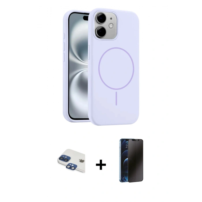 MARSİLYAN™- iPhone 11 Kılıf Yankı Form Serisi - Siyah 3D Antistatik Hayalet Cam Ekran Koruyucu + Pers Alüminyum Kamera Lens - LT