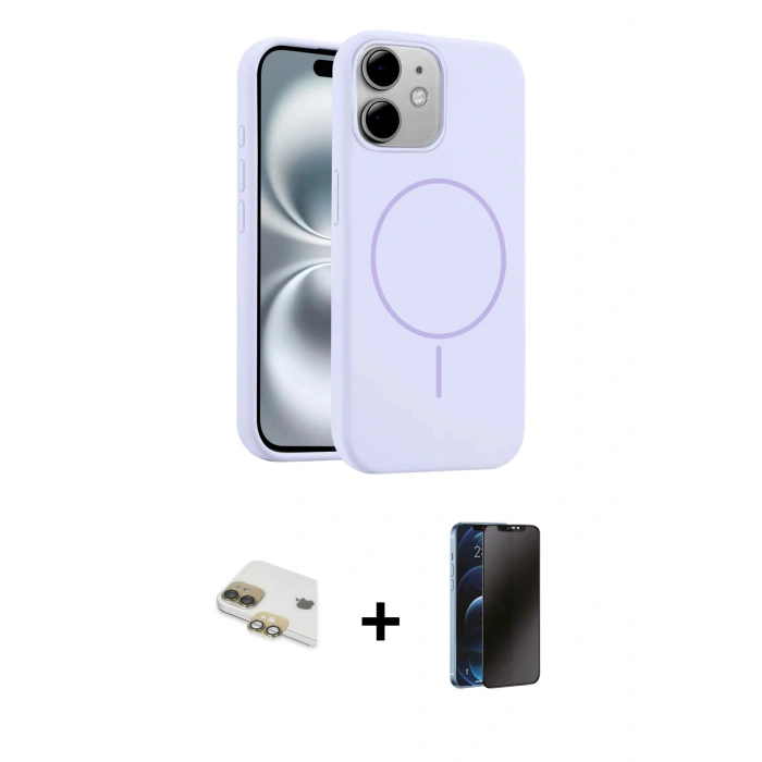 MARSİLYAN™- iPhone 11 Kılıf Yankı Form Serisi - Siyah 3D Antistatik Hayalet Cam Ekran Koruyucu + Pers Alüminyum Kamera Lens - GD