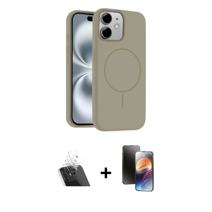 MARSİLYAN™- iPhone 11 Kılıf Yankı Form Serisi - Siyah 3D Antistatik Mat Seramik Nano Ekran Koruyucu + Kamera Lens Koruma Cam - SF