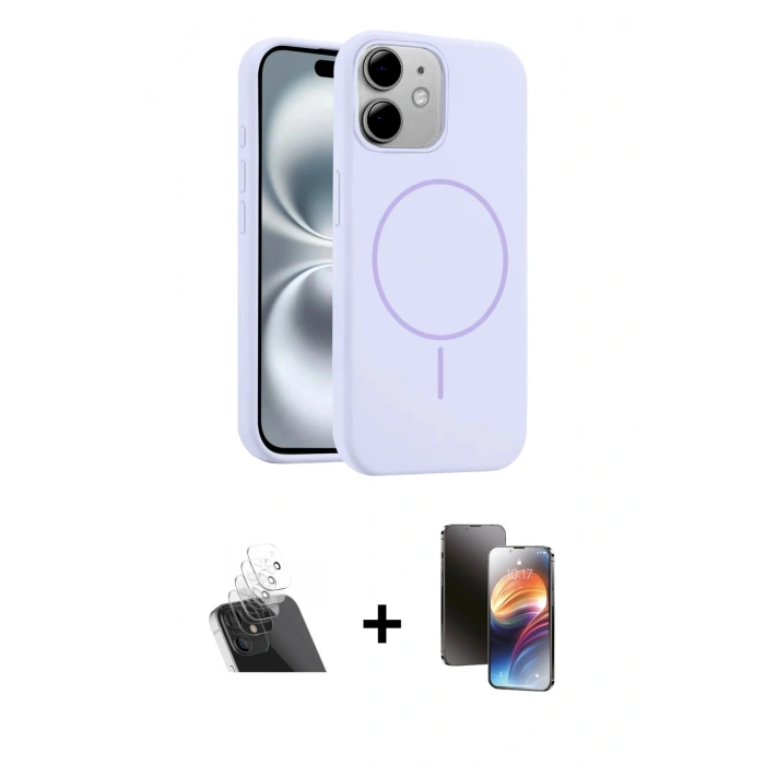 MARSİLYAN™- iPhone 11 Kılıf Yankı Form Serisi - Siyah 3D Antistatik Mat Seramik Nano Ekran Koruyucu + Kamera Lens Koruma Cam - SF