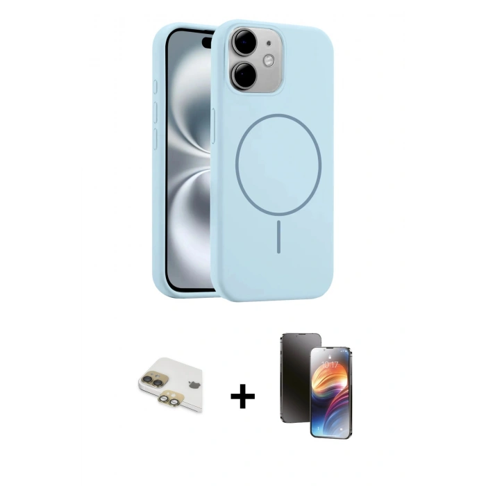 MARSİLYAN™- iPhone 11 Kılıf Yankı Form Serisi - Siyah 3D Antistatik Mat Seramik Nano Ekran Koruyucu + Pers Alüminyum Kamera Lens - GD