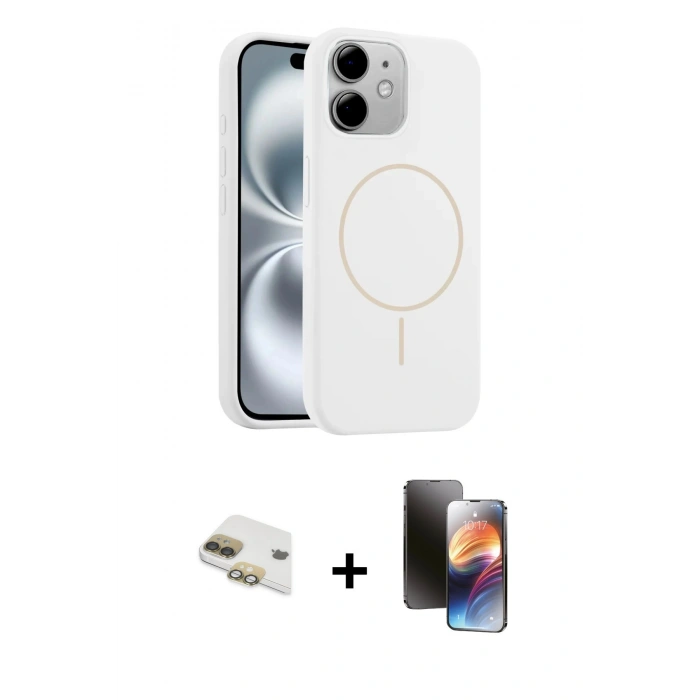 MARSİLYAN™- iPhone 11 Kılıf Yankı Form Serisi - Siyah 3D Antistatik Mat Seramik Nano Ekran Koruyucu + Pers Alüminyum Kamera Lens - GD
