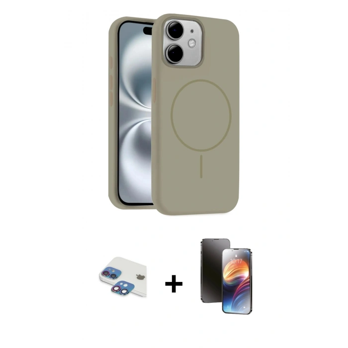 MARSİLYAN™- iPhone 11 Kılıf Yankı Form Serisi - Siyah 3D Antistatik Mat Seramik Nano Ekran Koruyucu + Pers Alüminyum Kamera Lens - GI