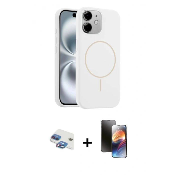 MARSİLYAN™- iPhone 11 Kılıf Yankı Form Serisi - Siyah 3D Antistatik Mat Seramik Nano Ekran Koruyucu + Pers Alüminyum Kamera Lens - GI