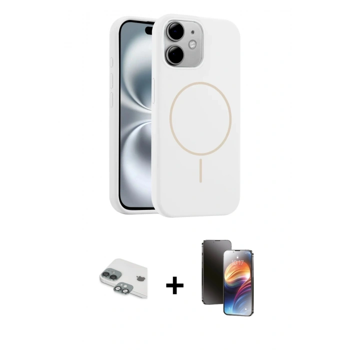 MARSİLYAN™- iPhone 11 Kılıf Yankı Form Serisi - Siyah 3D Antistatik Mat Seramik Nano Ekran Koruyucu + Pers Alüminyum Kamera Lens - YL