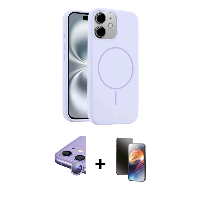 MARSİLYAN™- iPhone 11 Kılıf Yankı Form Serisi - Siyah 3D Antistatik Mat Seramik Nano Ekran Koruyucu + Raze Metal Kamera Lens - MR