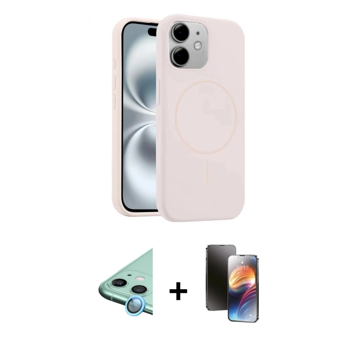 MARSİLYAN™- iPhone 11 Kılıf Yankı Form Serisi - Siyah 3D Antistatik Mat Seramik Nano Ekran Koruyucu + Raze Metal Kamera Lens - MI