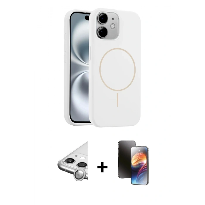 MARSİLYAN™- iPhone 11 Kılıf Yankı Form Serisi - Siyah 3D Antistatik Mat Seramik Nano Ekran Koruyucu + Raze Metal Kamera Lens - GS
