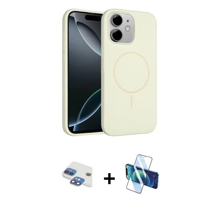 MARSİLYAN™- iPhone 11 Kılıf Yankı Form Serisi - Siyah 3D Antistatik Seramik Nano Ekran Koruyucu + Pers Alüminyum Kamera Lens - GI
