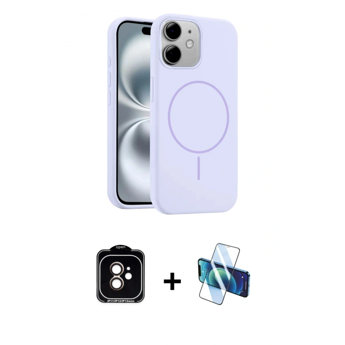 MARSİLYAN™- iPhone 11 Kılıf Yankı Form Serisi - Siyah 3D Antistatik Seramik Nano Ekran Koruyucu + PVD Metal Kamera Lens - TU