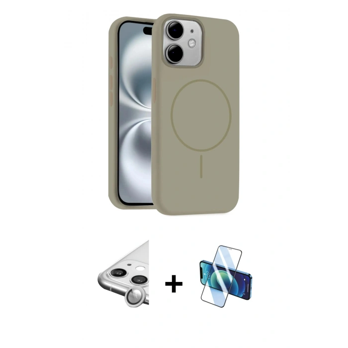 MARSİLYAN™- iPhone 11 Kılıf Yankı Form Serisi - Siyah 3D Antistatik Seramik Nano Ekran Koruyucu + Raze Metal Kamera Lens - GS