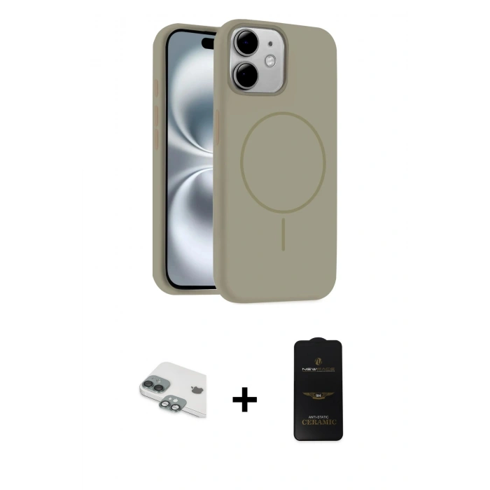 MARSİLYAN™- iPhone 11 Kılıf Yankı Form Serisi - Siyah 6D Antistatik Mat Seramik Hayalet Nano Ekran Koruyucu + Pers Alüminyum Kamera Lens - YL