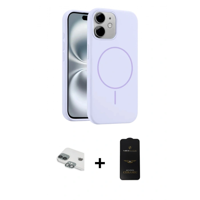 MARSİLYAN™- iPhone 11 Kılıf Yankı Form Serisi - Siyah 6D Antistatik Mat Seramik Hayalet Nano Ekran Koruyucu + Pers Alüminyum Kamera Lens - YL