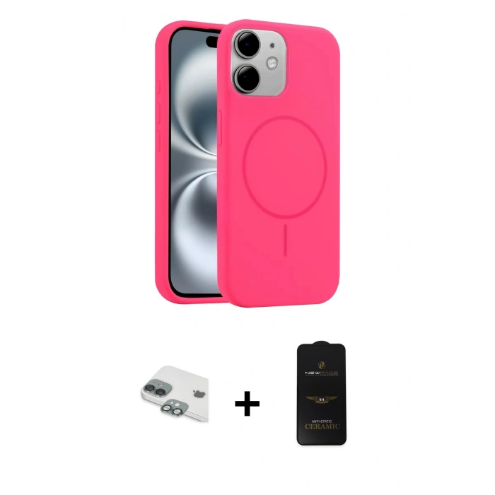 MARSİLYAN™- iPhone 11 Kılıf Yankı Form Serisi - Siyah 6D Antistatik Mat Seramik Hayalet Nano Ekran Koruyucu + Pers Alüminyum Kamera Lens - YL