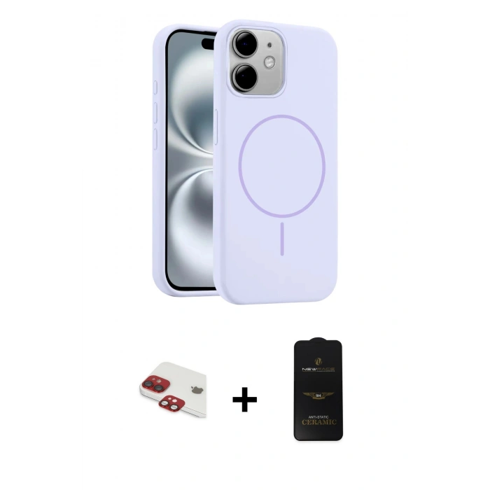 MARSİLYAN™- iPhone 11 Kılıf Yankı Form Serisi - Siyah 6D Antistatik Mat Seramik Hayalet Nano Ekran Koruyucu + Pers Alüminyum Kamera Lens - KI