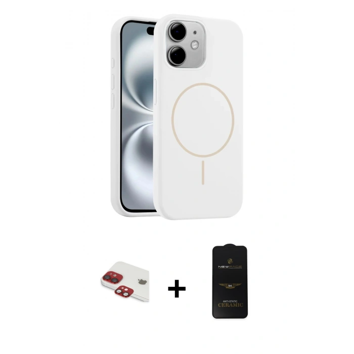 MARSİLYAN™- iPhone 11 Kılıf Yankı Form Serisi - Siyah 6D Antistatik Mat Seramik Hayalet Nano Ekran Koruyucu + Pers Alüminyum Kamera Lens - KI