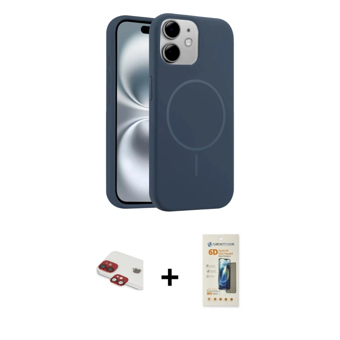 MARSİLYAN™- iPhone 11 Kılıf Yankı Form Serisi - Siyah 6D Mat Seramik Hayalet Nano Ekran Koruyucu + Pers Alüminyum Kamera Lens - KI