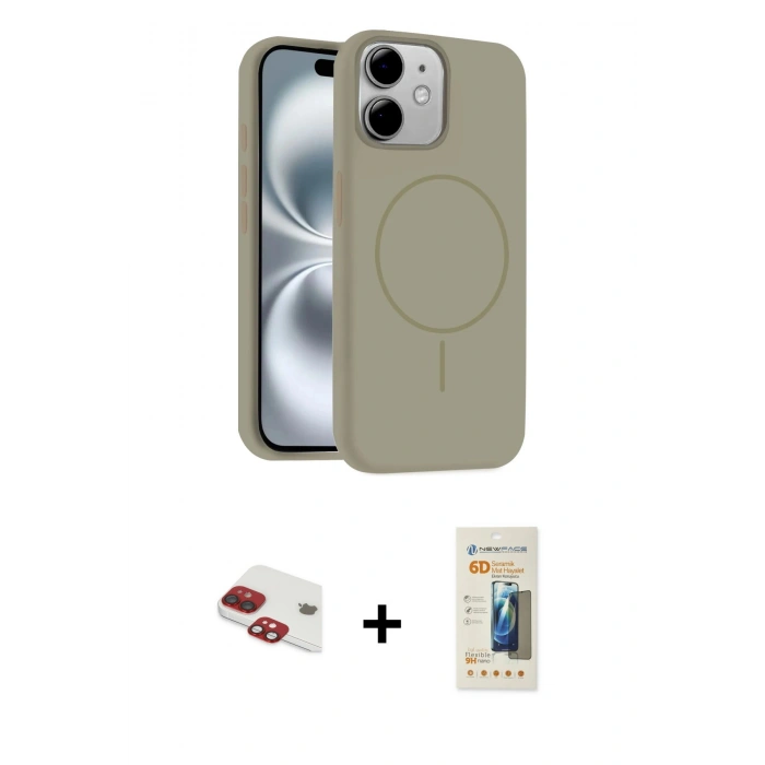 MARSİLYAN™- iPhone 11 Kılıf Yankı Form Serisi - Siyah 6D Mat Seramik Hayalet Nano Ekran Koruyucu + Pers Alüminyum Kamera Lens - KI