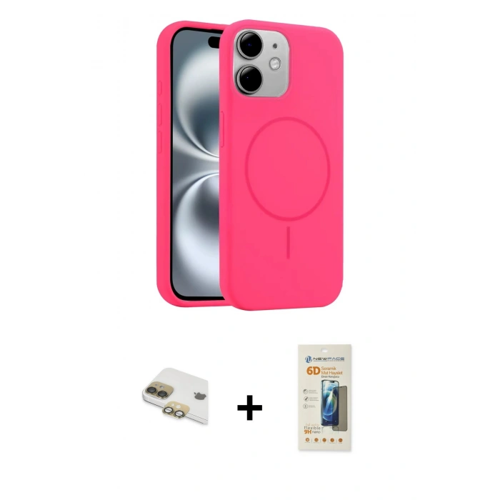 MARSİLYAN™- iPhone 11 Kılıf Yankı Form Serisi - Siyah 6D Mat Seramik Hayalet Nano Ekran Koruyucu + Pers Alüminyum Kamera Lens - GD