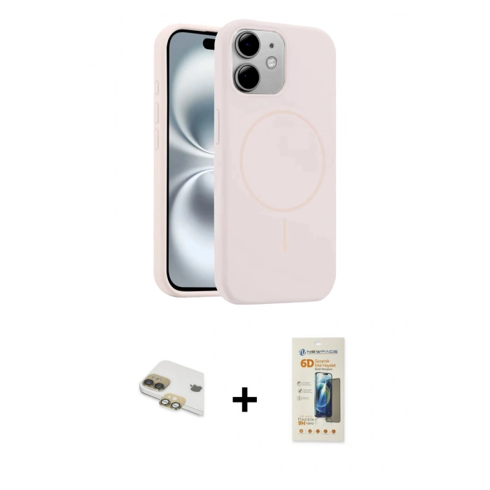 MARSİLYAN™- iPhone 11 Kılıf Yankı Form Serisi - Siyah 6D Mat Seramik Hayalet Nano Ekran Koruyucu + Pers Alüminyum Kamera Lens - GD