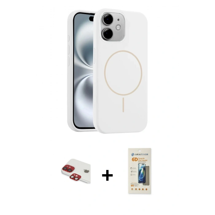 MARSİLYAN™- iPhone 11 Kılıf Yankı Form Serisi - Siyah 6D Mat Seramik Hayalet Nano Ekran Koruyucu + Pers Alüminyum Kamera Lens - KI